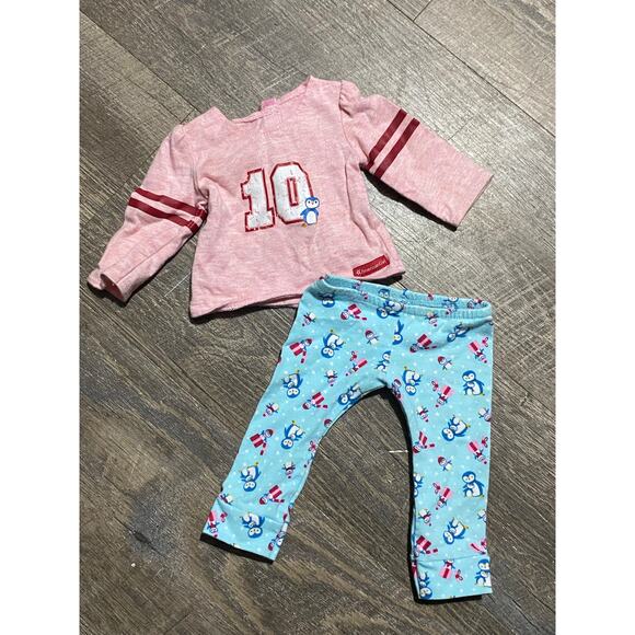American Girl Other - American Girl Pajama Set Top & Bottom Penguin 2016 Truly Me 18" Doll